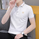 Site officiel de Lilang Fang Ship Store Flag Site officiel Summer Cool Ice Silk Casual Thin Business Pure Coton T-shirt à manches courtes Polo Men's Polo White 679 Modèle M _85-100JIN [Jin est égal à 0,5 kg]