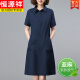 恒源祥棉麻连衣裙女夏2025新款今年流行宽松显瘦亚麻裙妈妈夏装休闲裙子 桔 M 建议100-120斤