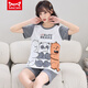 
Catman MIIOW pajamas for women in summer pure cotton short sleeve thin Korean version sweet and cute large size student home clothing set summer 1396 M women's style 75-85Jin [Jin equals 0.5 kg]