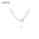 AJIDOU Ajidou Necklace Light Luxury and High-end Butterfly Pearl Pendant Necklace Clavicle Chain Accessories Light Luxury Gift to Girlfriend and Wife
