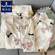 Woodpecker Hellokitty Pure Cotton Gaze Pyjamas für Frauen im Sommer kurzärmelig 2025 NEU NETTE DREIGE-SETTE HAUS KLEIDE YUNDUO COTTON-9906# STAR PUPPY DRÜCK SET M [Vorgeschlagen 75-100jin [Jin gleich 0,5 kg]]
