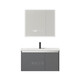 Pfeil (Pfeil) Intelligenter Raum Aluminium Badezimmerschrank Badezimmer Keramik integriertes Becken Waschbecken Badezimmer Waschbecken Schrank Waschbecken 1047 Keramikbecken + Bogenspiegelschrank