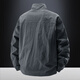 Men's winter velvet thickening 2025 new stand-up collar breathable jacket men's casual windproof fishing jacket dark gray 4XL 175-190Jin Jin equals 0.5 kg