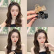 Korean style sweet girl side broken hair clip bow high ponytail hair clip atmospheric bangs clip champagne color bow bangs clip set