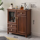 Armoire de bar à thé 2024 Nouvelle maison chinois en bois massif entièrement automatique distributeur d'eau intelligente avec armoire de désinfection 9902 Ice de luxe légère moderne