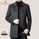 MONTAGUT double-sided cashmere coat for middle-aged and elderly men 2025 new winter down liner high-end thickened woolen woolen coat gray mid-length YGHKY5711608 L 175 Recommended 125Jin Jin is equal to 0.5kg -135Jin Jin is equal to 0.5kg