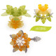 Natural large leaves, snowflakes, plastic spelling building blocks, toys, children's intelligence, 2 years old, 3 G16835 square colorful spelling, 96 pieces