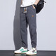 Hailan picks up the bargaining summer thin work pants for men 2025 new loose nine-point sports men's casual trousers [single-piece] 848 Black M