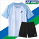 Yonex's new badminton uniform for men and women quick-drying breathable short-sleeved competition uniform for couples golf T-shirt customization sky blue 9227 ink blue shorts 3XL