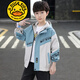 G.DUCKKIDS品牌童装男童秋装8新款外套中大童9春秋季10男孩帅气风衣13岁儿童 6627 加绒加厚冬装外套 黑色 120