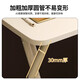 Dining table, computer table, foldable table, student study table, desk, home office desk, simple bedroom bedside table, solid wood color + white frame - 60*40*70 - thickened and reinforced