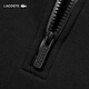 LACOSTE crocodile français hommes et femmes même style 25 automne et hiver nouvelle mode sweat-shirt à demi-zip | SH2735 031/noir M