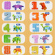 Qiji Digital Transforming Roboter Toy Assembly Bausteine ​​Dinosaurier -Transformation Jungen am 1. Juni Kindertagsgeschenkset integriert