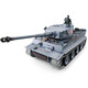 Henglong allemand Tiger Metal Remote Control Tank Car Model Alloy Car Children's Toy Launch Smoking Effect Effet Boy 3818 Édition améliorée de base (plastique) 1800mAh Batterie (25 minutes de conduite)