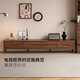 Gabinete de televisión de madera maciza de madera genji gabinete moderno de piso simple