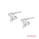 QMXDS999 sterling silver flash love earrings for women 2025 new hot style high-end earrings simple ear piercing earrings a pair of love earrings