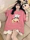 
Crayon Shin-shirt pure cotton pajamas for women in summer short-sleeved thin cartoon cute student plus size fat mm home clothing QYS9928 M (suitable for 80-100Jin [Jin equals 0.5 kg])