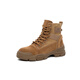 Specht Innere erhöhte Martin -Stiefel für Frauen 2025 neue kurze Stiefel Desert Wanderstiefel Retro Outdoor Wanderarbeit Stiefel Frühling und Herbst Brown Innere erhöht 35
