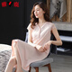 Yalu High-End-Nachthemd für Frauen im Sommermodal-Baumwoll-Kurzärmel-Pyjama schwangere Frauen mit großer kühler und dünner Sommereiseis BJR9249 [modales Baumwollnachthemd] M [80-100jin [Jin gleich 0,5 kg]]]