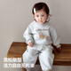 Betas girls sweatshirt suit Spring and autumn new baby clothes baby feet trousers two-piece set children's clothing gray 80 cm