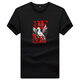 
Soodu Shark brand short-sleeved T-shirt men summer solid color mercerated cotton horse picture print big red [6176#] S _[100120Jin[Jin equals 0.5 kg]]