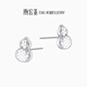 Chao Acer Hulu Fulu Platinum Earrings for Women PT950 Mirror Flash Earrings Birthday Gift for Women Priced One Pair (Free Silicone Ear Plugs), Labor Cost 300 Yuan 2.05g