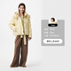 Tambor puff down jacket women's short removable hood silhouette autumn and winter thick coat 5530382Z Sky Yellow 160