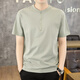 CK Herren kurzärmelig T-Shirt 2025 Sommer neuer trendiger Standkragen Halbzipper Polo-Hemd dünne, einfarbige halbe Ärmeln 1585 Weiß M.