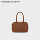 CHARLES&KEITH solid color portable Boston bag crossbody bag women's bag birthday gift CK2-30271398