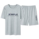 Yourong Men's Pajamas 2025 Nuevos pantalones cortos de manga corta Shorts delgados Summer más grasa más alambre de hielo Conjunto casual de dos piezas Ropa para el hogar 9928# L Recomendado 100-120Jin [Jin equivale a 0.5 kg]