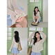 Breite Farbe (Kuose) Grüner kurz gestrickter Pullover-Strickjacken dünner Mantel 2025 Sommer Neue Frauen langärmelte Top Bluse Weiße Off-weiße 5004 s