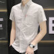 Yionta XueAnta NUEVO PRODUCTO 2025 NUEVA Seda de seda de hielo Camisa de manga corta Camisa de bolsillo delgado de verano Versión coreana Tendencia casual y casual 854 Caki Hailanzhi M 90-104Jin [Jin equivale a 0.5 kg]