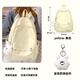 School bag for junior high school girls, good-looking ins large capacity backpack, high school student backpack, waterproof, stain-resistant, lightweight and simple, yellow, shipped from Jingdong warehouse, next day delivery, comfortable shoulder straps/inner compartment/cute pendant