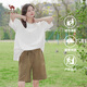 骆驼女装短裤夏季新款重磅棉感运动中裤宽松透气休闲五分裤子
