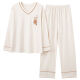 
Lemon fiber pajamas for women in spring and autumn cotton Korean version large size long sleeve two set casual summer autumn and winter home clothes can be worn outside GXT9928 M (recommended 75-95Jin [Jin equals 0.5 kg])