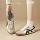 Dann flachgebiet Frauen 2025 Spring Neuer Amerikaner Retro Forrest Gump Schuhe Leichte Sport und lässige weiße Schuhe BT153_MI LAN 38