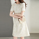 OLJ high-end brand dress for women 2025 summer new style solid color jacquard straight-tube elegant simple skirt picture color S 80-95Jin [Jin equals 0.5 kg]