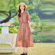 Ehangy Light Luxury Brand Dress для женщин 2025 Лето Новая модная и модная и модная возрастная снижение для похудения Тонкая темпераментная юбка Фундамент Цветок XL