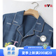 雅鹿中老年人男士爸爸睡衣纯棉短袖长裤春夏季中年家居服夏天薄款套装 LMSJ9215 L (100-130斤)