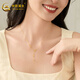 CHINA GOLD gold necklace 18k gold AU750 crushed ice butterfly necklace birthday gift