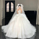 Kangdumi Hochzeitskleid, Hauptgarn der Braut, kleines trägerloses Kleid 2025 neuer Stil schwangerer Frauenhauptgarnstruktur, großer Größe, Schlanker und Schwanz, komplettes Stil (sieben Teilset) s