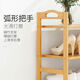 Simple shoe rack multi-layer space-saving shoe storage rack dust-proof rental artifact home door bamboo storage rack original color simple flat shoe rack 6 layers 100