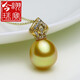 Jinxu Zhenyu Jewelry 12.7mm foreign gold bead pendant 14K gold thick and textured foreign pearl pendant strong gold