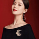 Xiaomi Star Laurel Goddess Brooch Elegant Temperament Pin Pearl Chic Cherry Blossom Accessories Jacket Coat Neck Decoration Laurel Gold