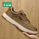 Mulinsen Men's Shoes Autumn and Winter New Business Casual Shoes Men's Commuting Work Shoes Outdoor Work Shoes Brown 42