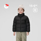 Nanny Goose Children's Down Jacket Short Stand Collar Medium and Large Children Ultra-Light Casual Warm White Duck Down Thin Jacket Winter NG2836 Shark Gray 150