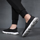 Chaussures en toile de marque monide Chaussures en tissu polyvalent respirant pour hommes Hommes de la paresse décontractée pour hommes chaussures pour hommes en vigueur noir 40