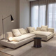 Beiyipin Italienisch minimalist 2024 New Mailand Super Moon Stoff Sofa Villa Große Flachebene Direkte runde Ecke Kombination K1355*175 Kombination