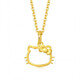 Chow Tai Sang gold pendant pure gold 999 Hello Kitty head Hello Kitty necklace clavicle chain Valentine's Day birthday gift to my girlfriend Birthday gift to my girlfriend