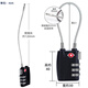 Hudun customs padlock tsa password lock trolley bag travel box checking trunk anti-theft lock HG01-31HG